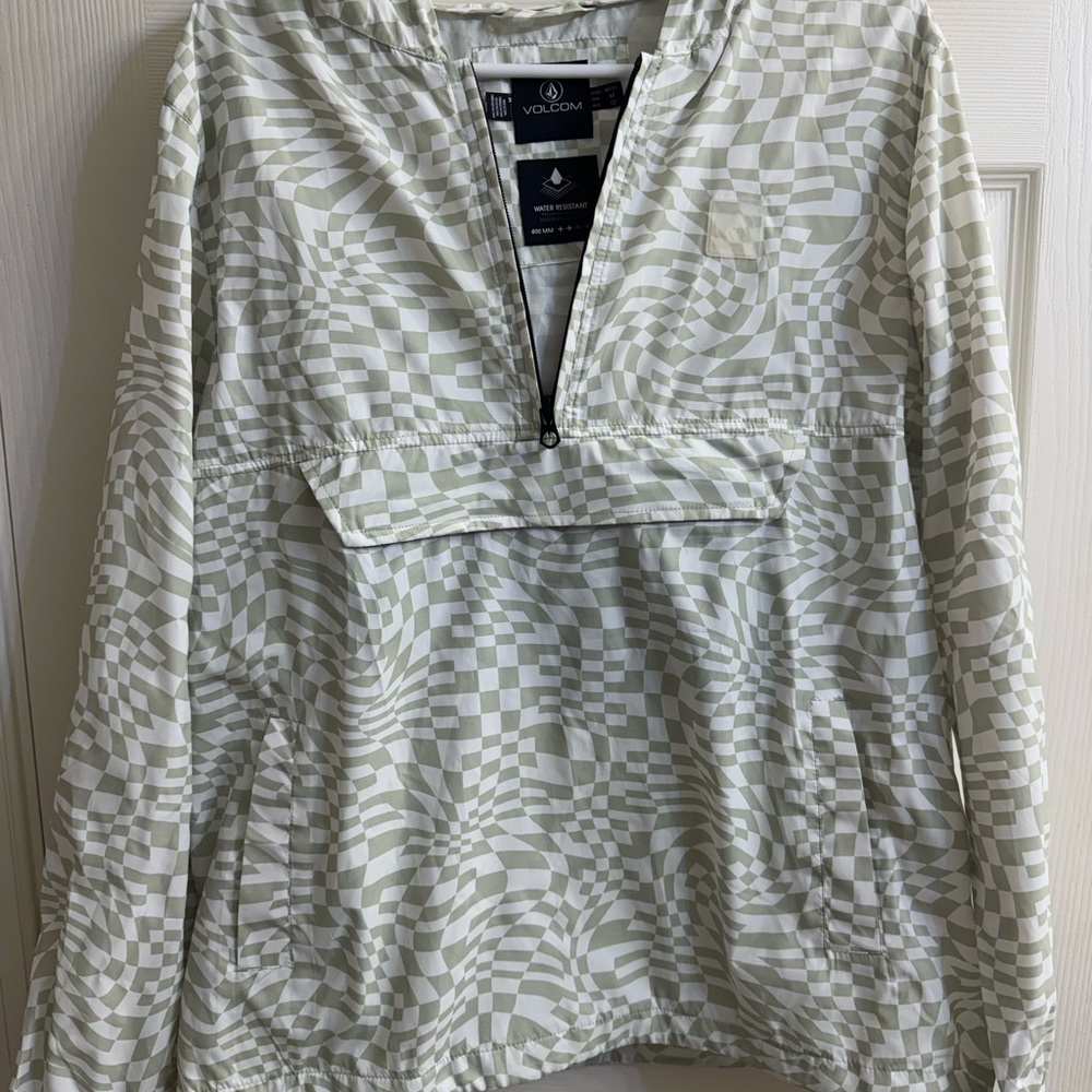 Volcom White and Gray Patterned Jacket